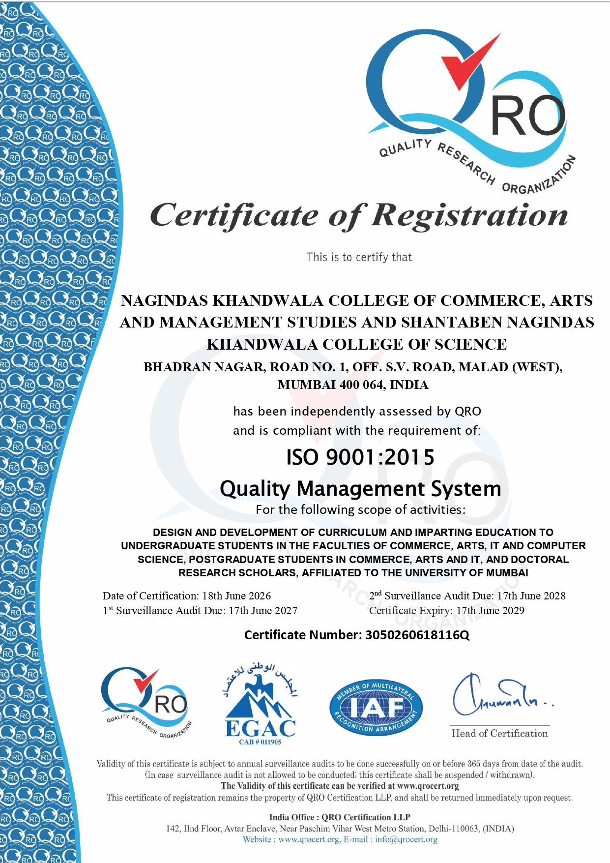 ISO 9001:2015 Certification